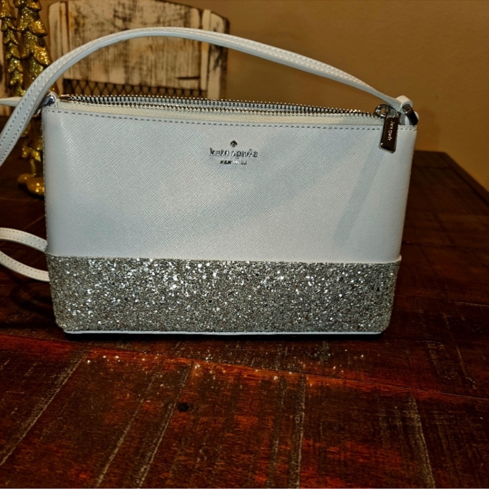 Kate Spade Silver Glitter Crossbody Bag - NWOT